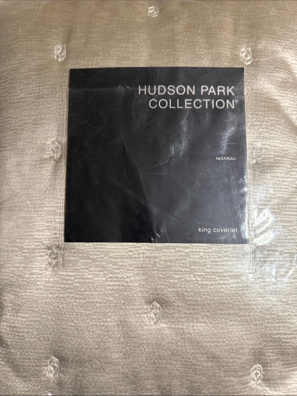 Hudson Park Collection King Coverlet in Beige-Cream